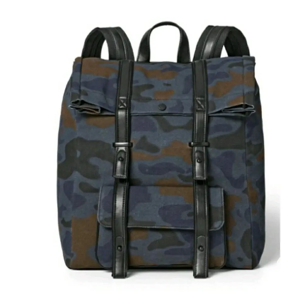 Camo Print Backpack - 3.1  For Target Blue/brown by Phillip Lim