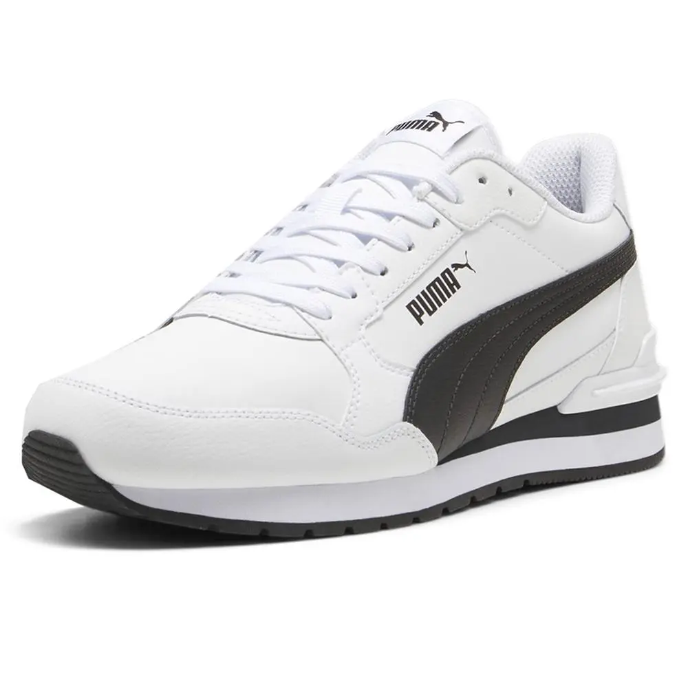 Puma shoes - PUMA St Runner V4 Leather Lace Up - 39906802 - Off White, White 0