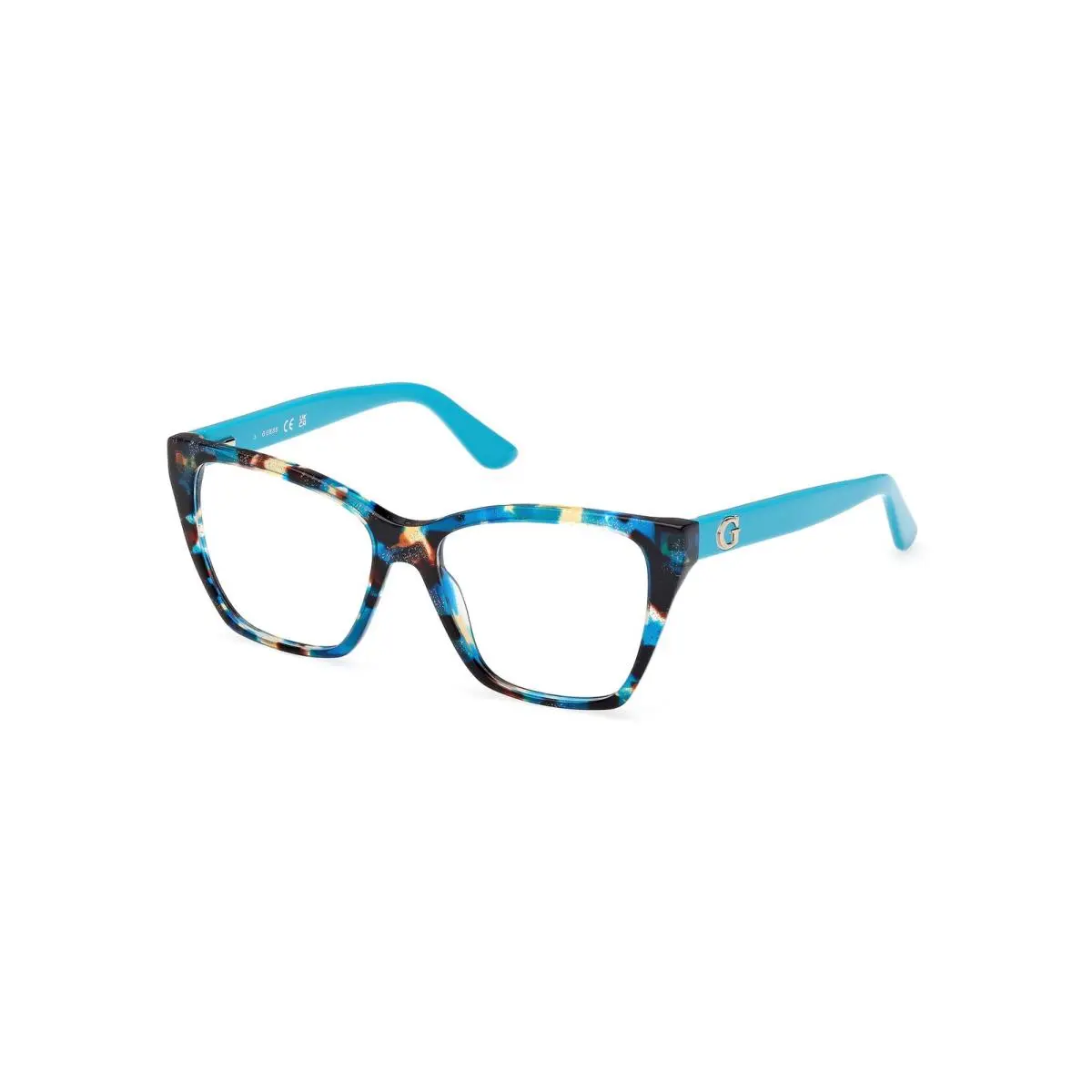 Guess GU 50235 Turquoise/havana / 087 Size 52 Eyeglasses