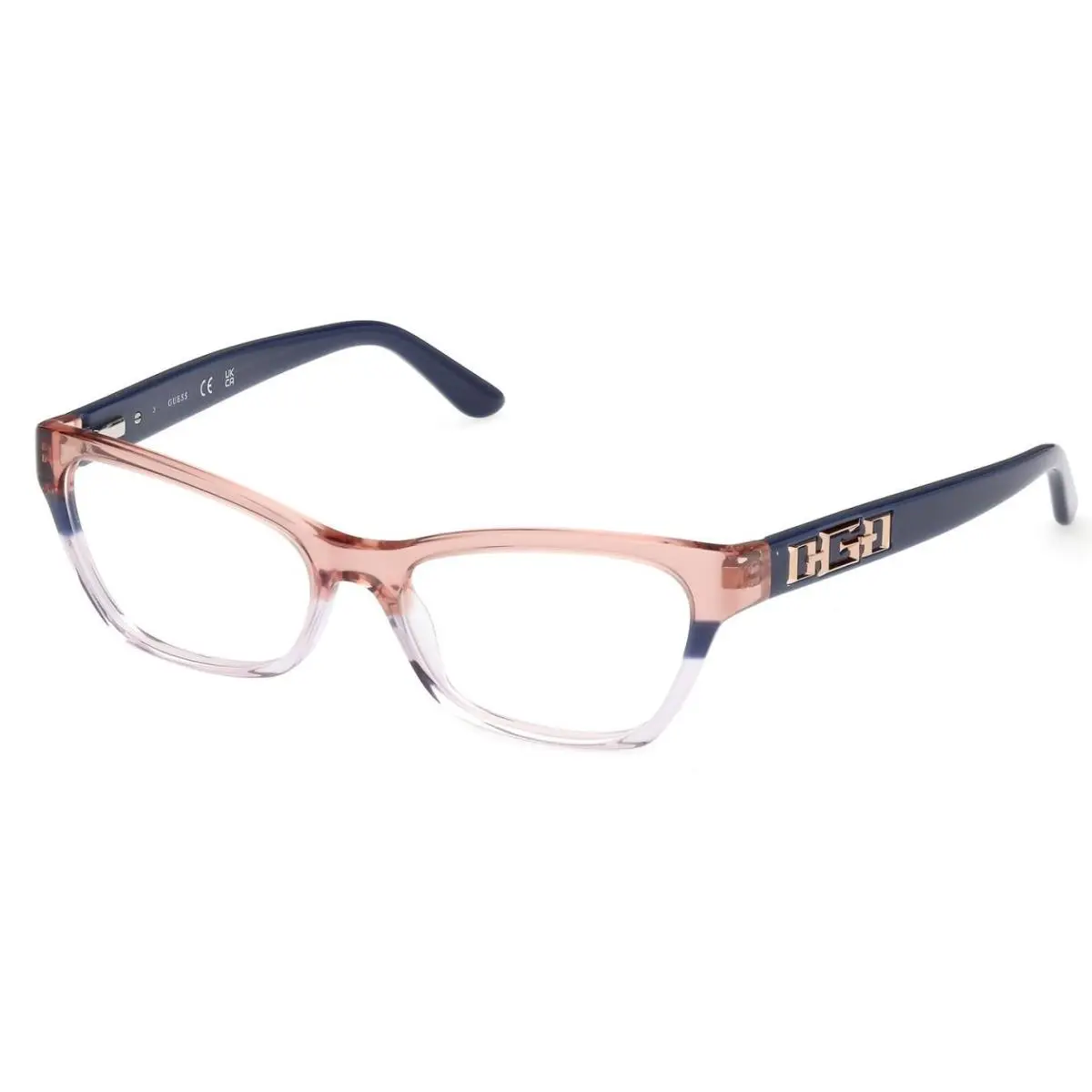 Guess GU 2979 Eyeglasses 092 Blue Striped - Blue Monocolor