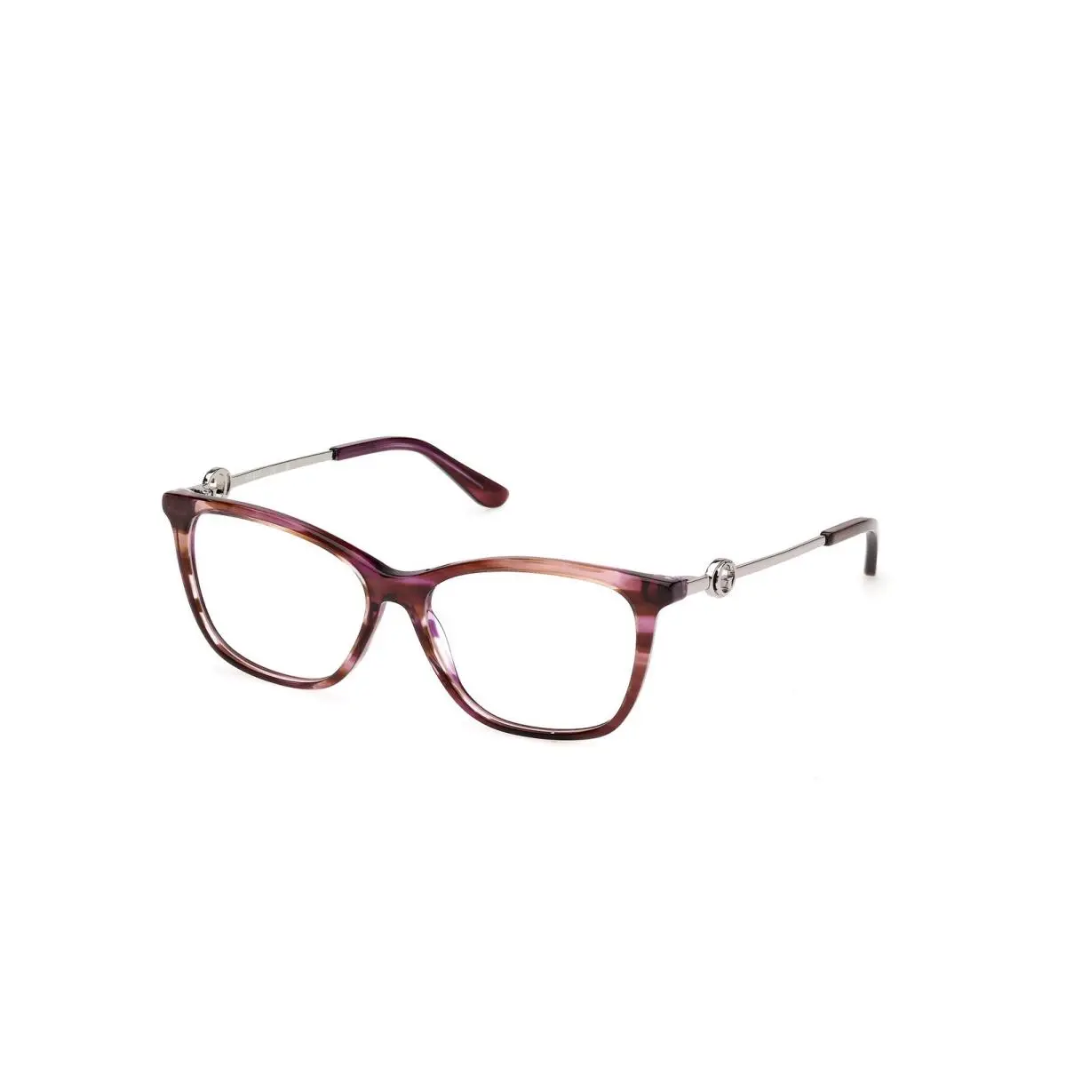 Guess GU 50349 Bordeaux/horn / Shiny Gunmetal 068 Size 50 Eyeglasses