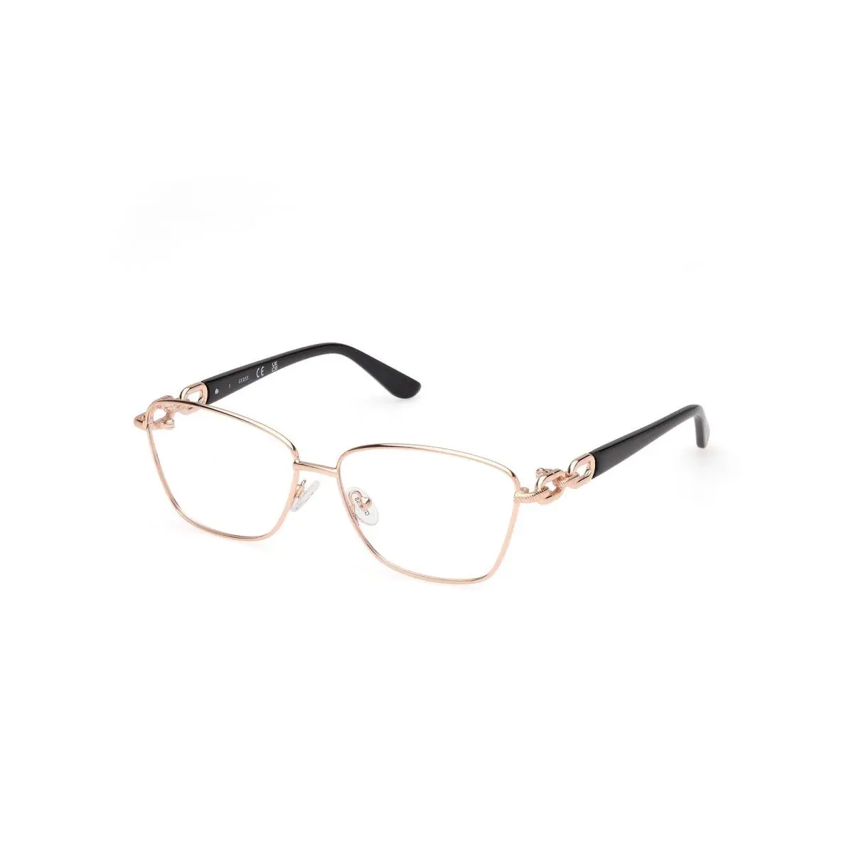 GU 50179 Shiny Rose Gold / Black 028 Size 55 Eyeglasses by Guess