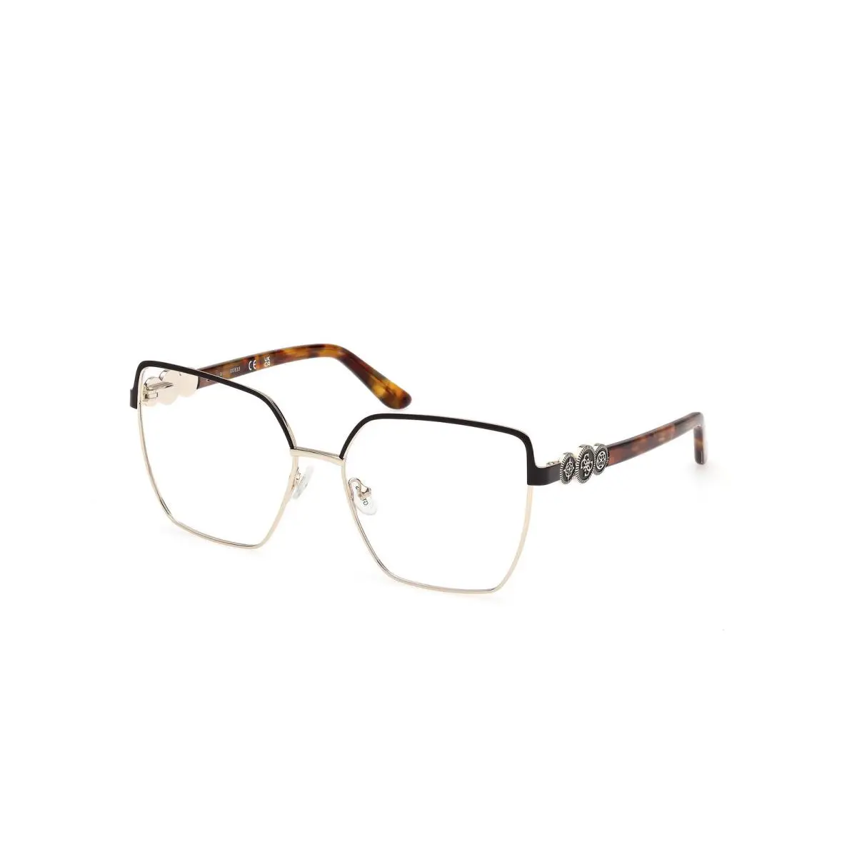 GU 50229 Matte Dark Brown / Blonde Havana 049 Size 57 Eyeglasses by Guess