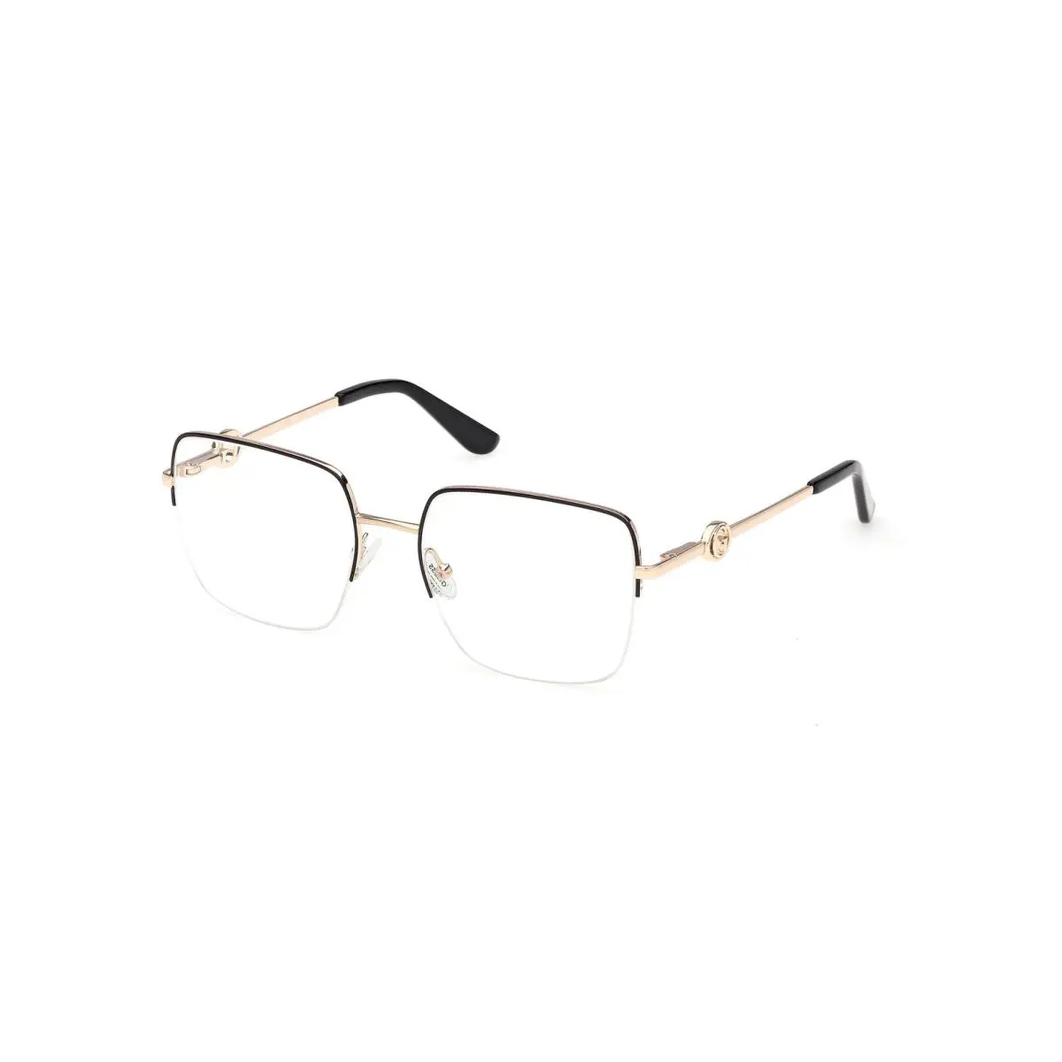 Guess GU50347 Matte Black Shiny Deep Gold 005 Eyeglasses