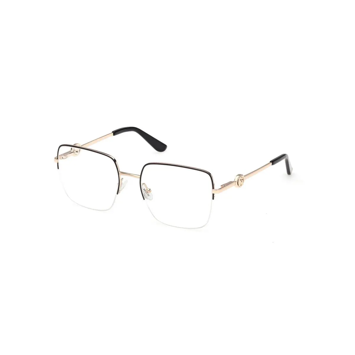 GU 50347 Matte Black / Shiny Deep Gold 005 Size 53 Eyeglasses by Guess