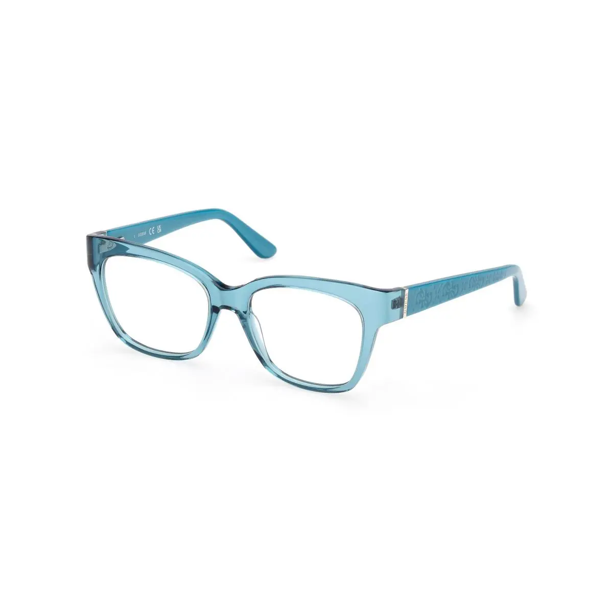 Guess GU 50233 Shiny Turquoise / Turquoise/pearl 087 Size 53 Eyeglasses