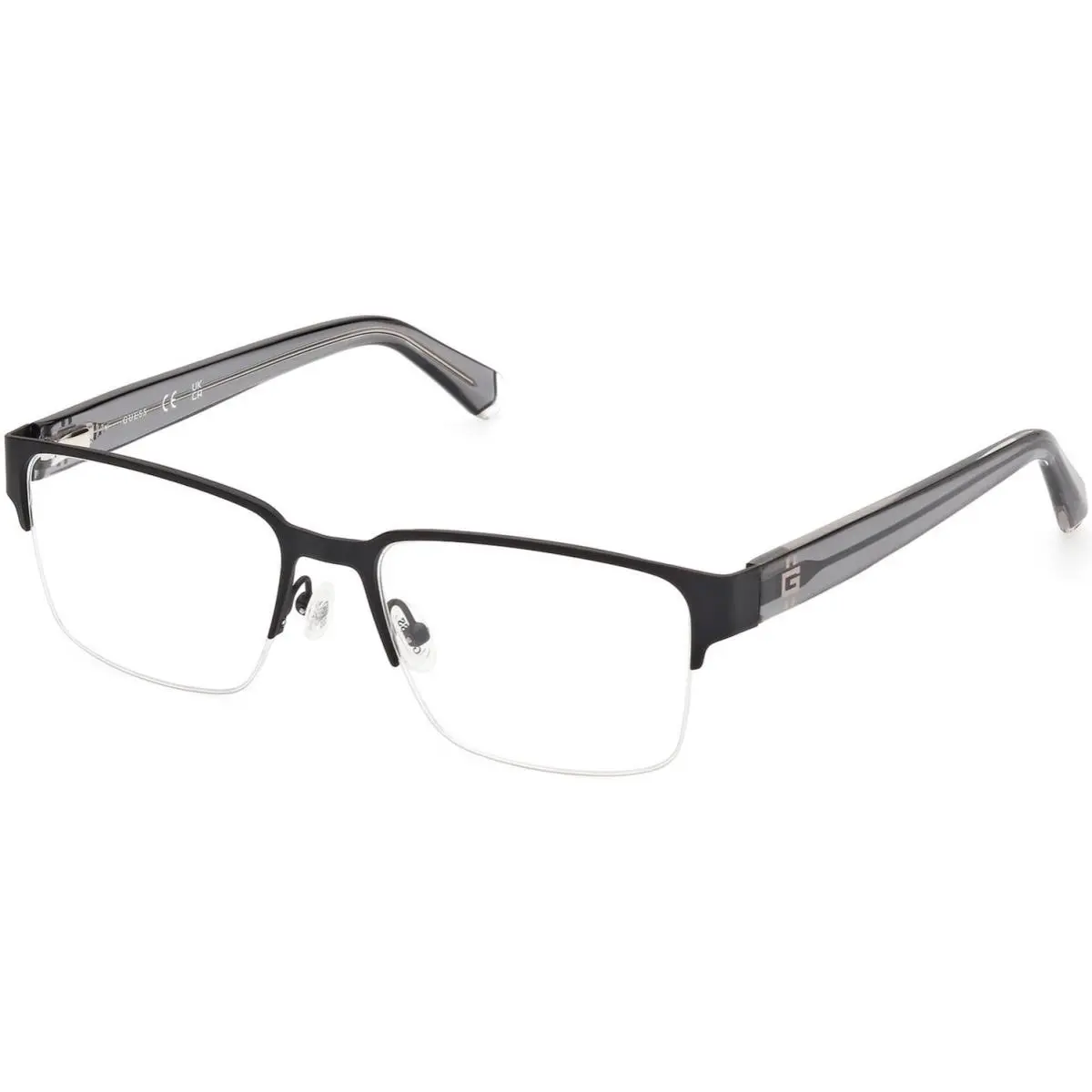 Guess GU 50095 Matte Black / Shiny Grey 002 Size 53 Eyeglasses