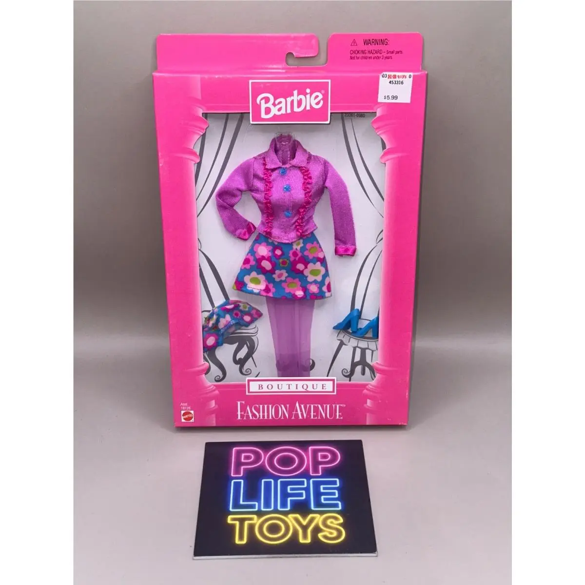 Vintage 1998 Mattel Barbie “fashion Avenue Boutique- Fuchsia Floral” 18126 Nip