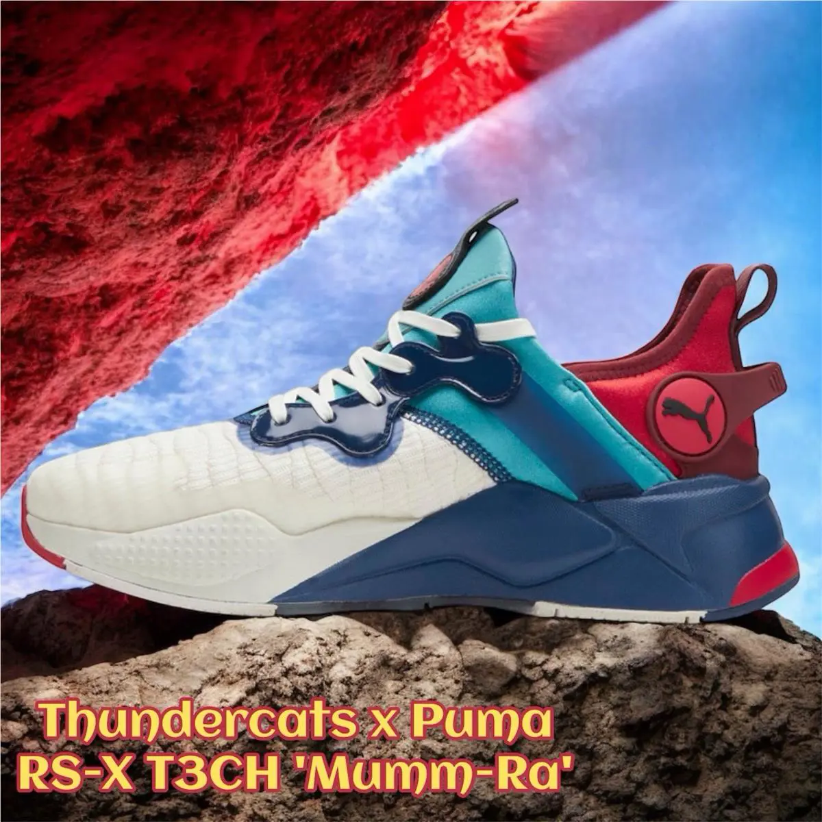 Puma shoes - PUMA RS-X - 39152001 - Warm White - Red - Blue- Day Dream Blue - Deep Red 1
