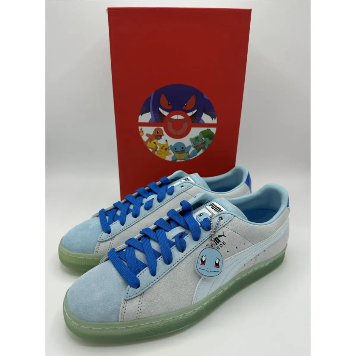 Puma × Pokémon: Squirtle Suede Classic Blue Sneakers Size US 10 w/ Box