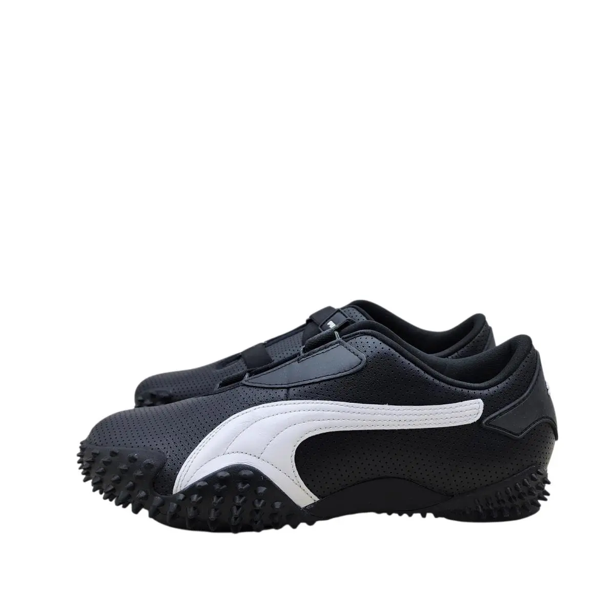 Mostro Perforated Leather Black White Low Top Casual Sneakers Size 12 by Puma