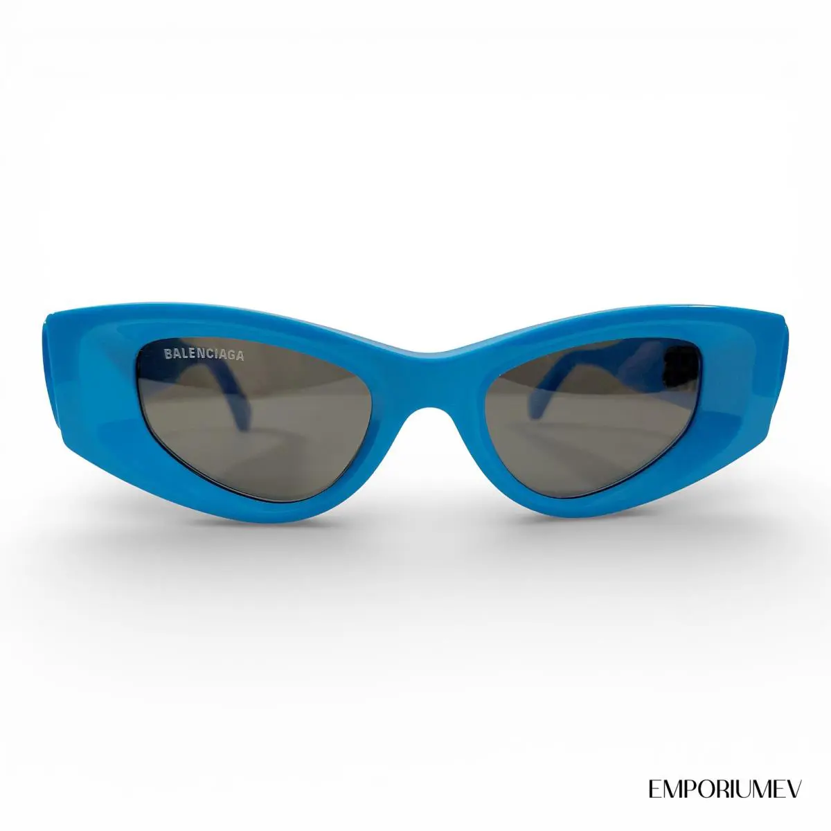 Balenciaga BB0243S Odeon Light Blue Womens Cat-eye Sunglasses 0414