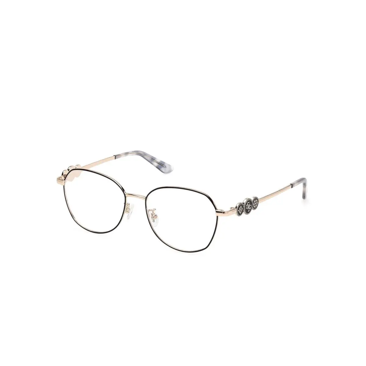 GU 50256-D Matte Ivory / Shiny Pale Gold 025 Size 52 Eyeglasses by Guess