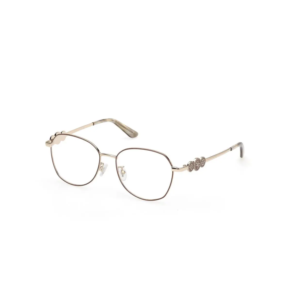 GU 50256-D Matte Ivory / Shiny Pale Gold 025 Size 52 Eyeglasses by Guess