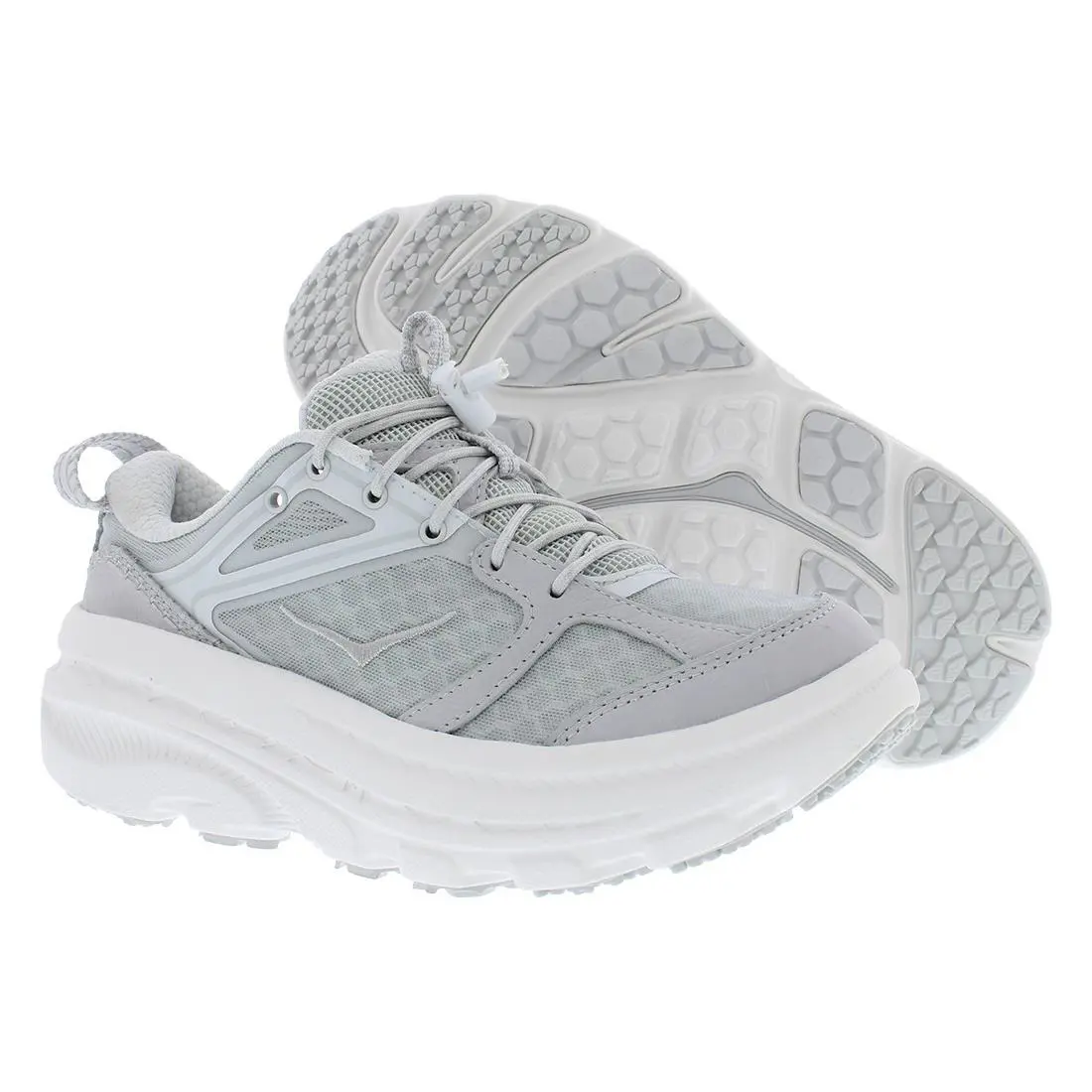Hoka Bondi B3LS Unisex Shoes - White/Grey, Main: Grey