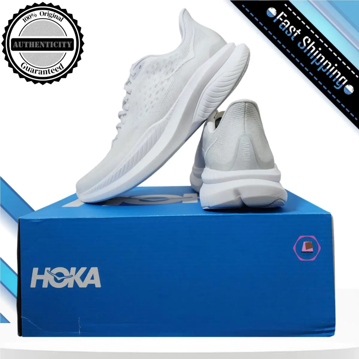 Hoka shoes - Hoka Mach 6 - Mach - 1164033-WWH - White 12