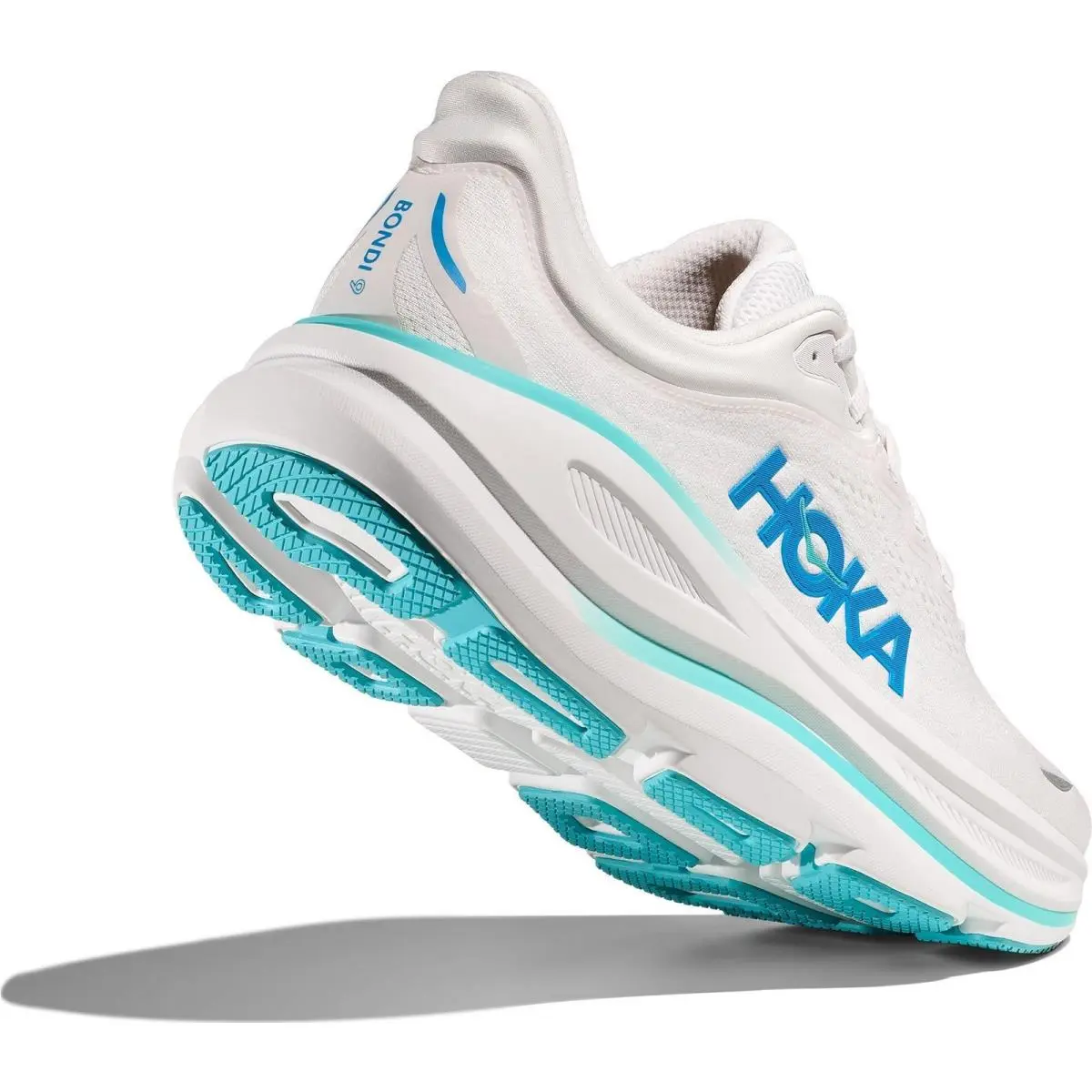 Hoka Men`s Bondi 9 White/hoka Blue 10 Medium