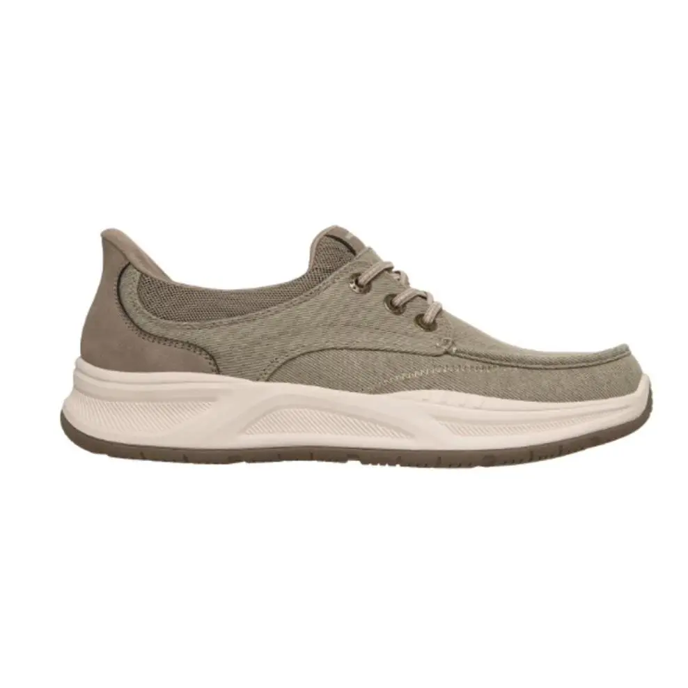 Skechers Sketchers Men Beige Canvas Swift Fit Sneaker Wide Width Tennis Shoes Pick SZ