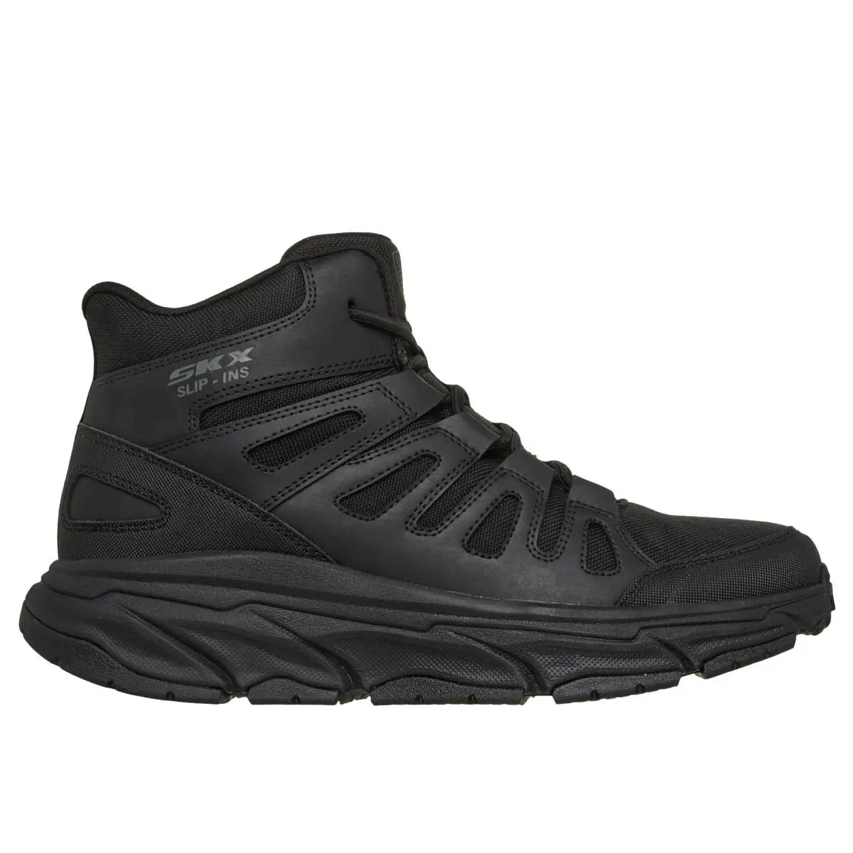 Men`s Skechers Slip-ins Slip-resistant: D`lux Journey Work Boots - Black