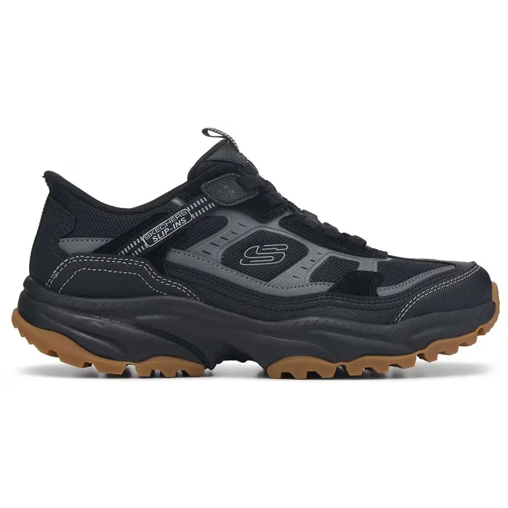 Men`s Skechers Slip-ins Vigor AT Shoes Wide - Black/Orange/Grey