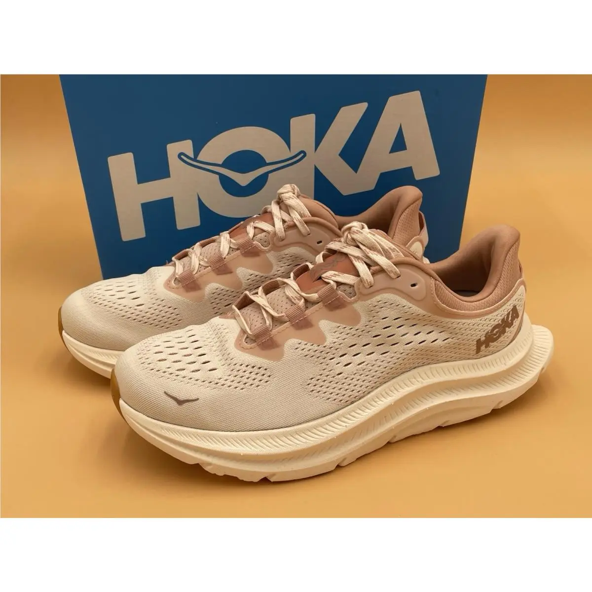 Size 8B Hoka One Women Kawana 2 Running Shoes Vanilla Stone 1147913 - Beige