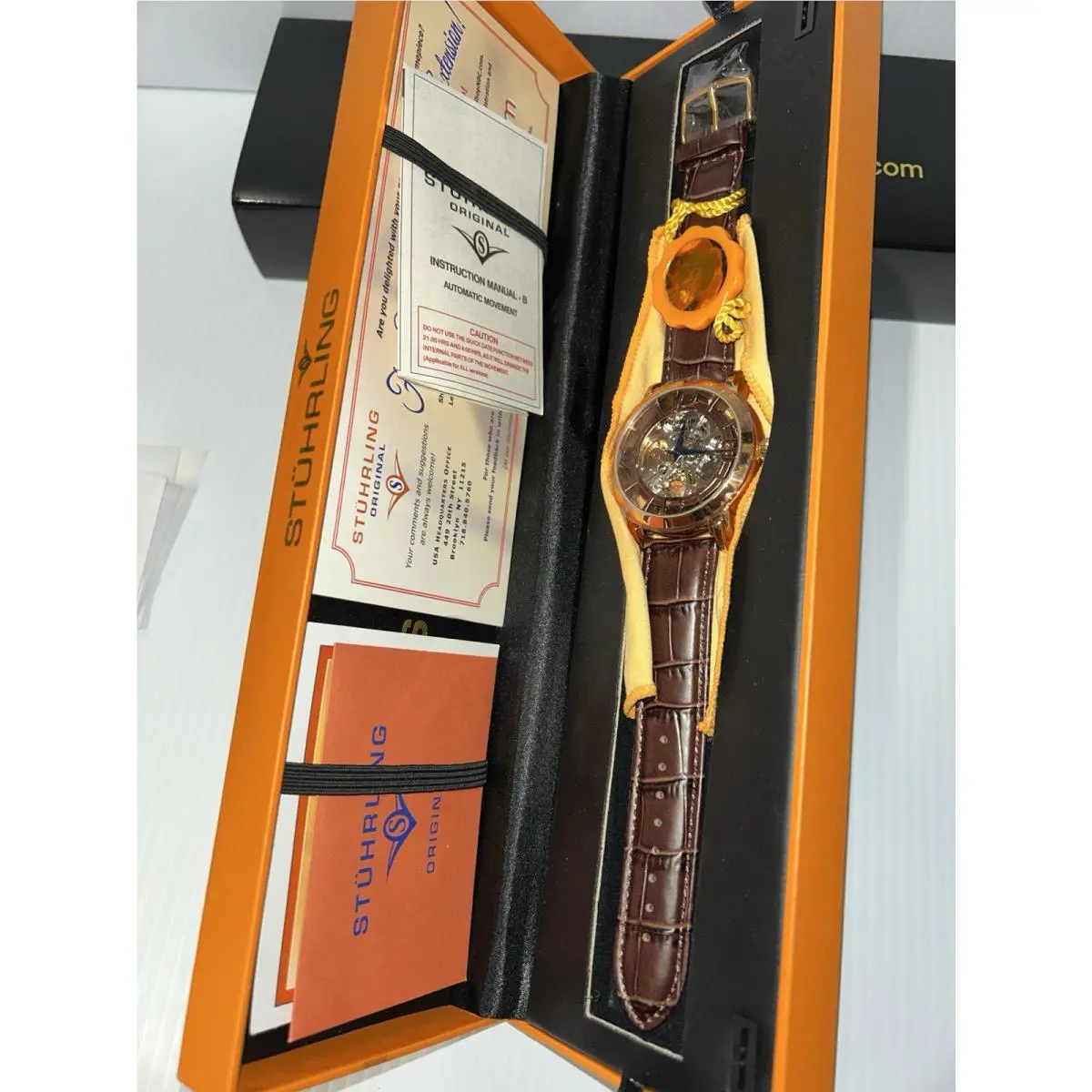 Stührling Automatic Skeletonized Men’s Wrist Watch. ￼new In Box