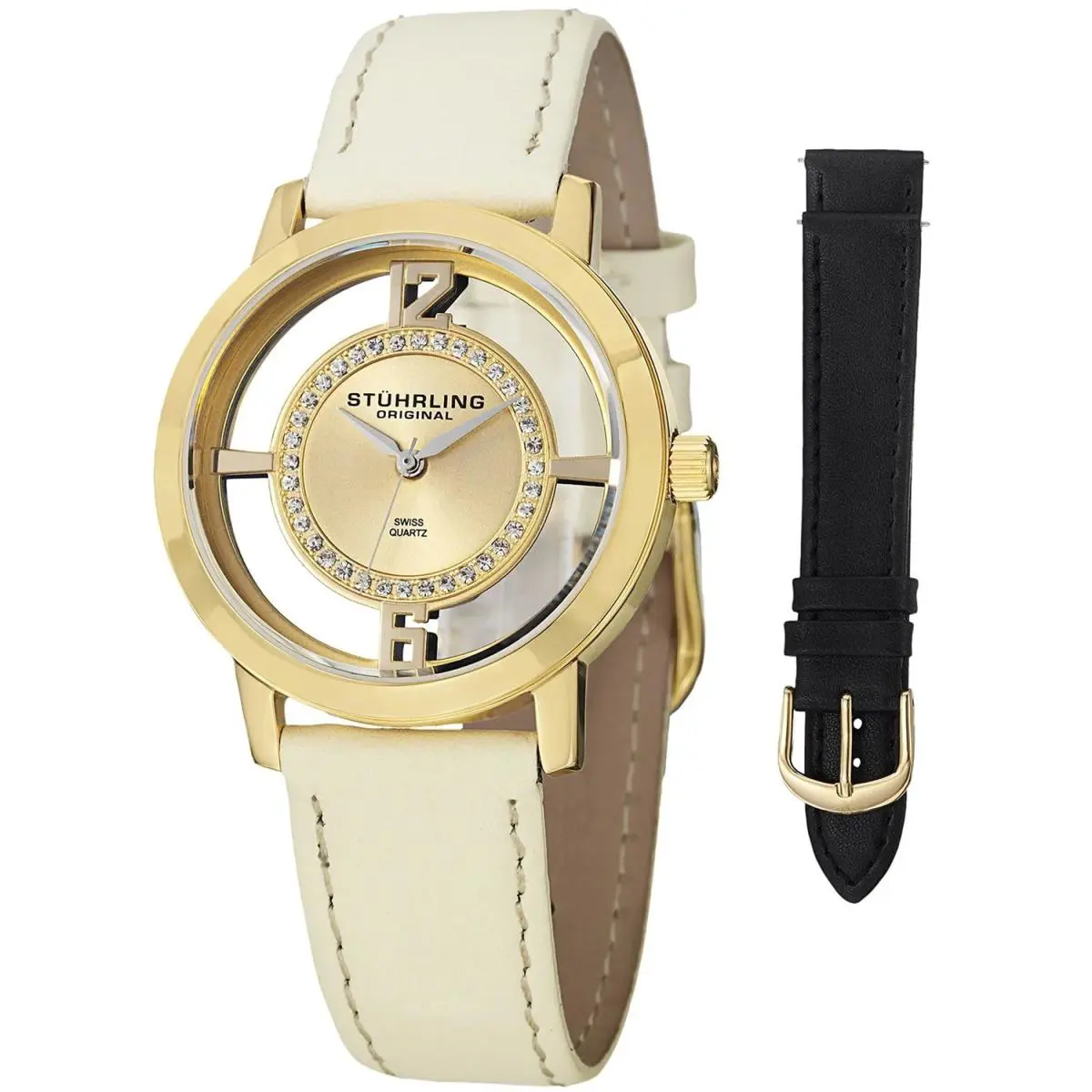 Stuhrling Women`s Winchester Gold Dial Watch - 388L2.SET.02 by Stührling