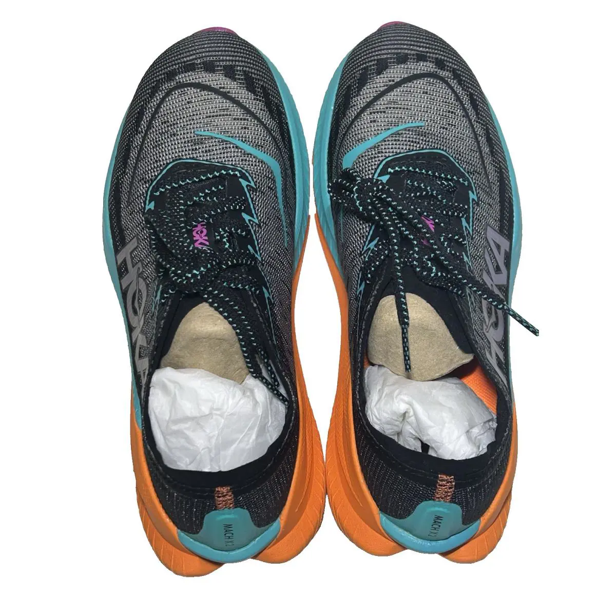 Hoka shoes - Hoka Mach X 2 - Mach - Black/Electric Aqua (UPC: 197634471969) 3