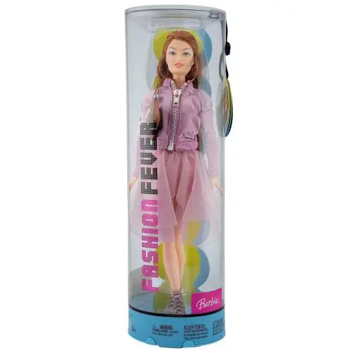 Barbie Fashion Fever Drew Doll 2004 H0653 Redhead Lilac Jacket Tulle Skirt