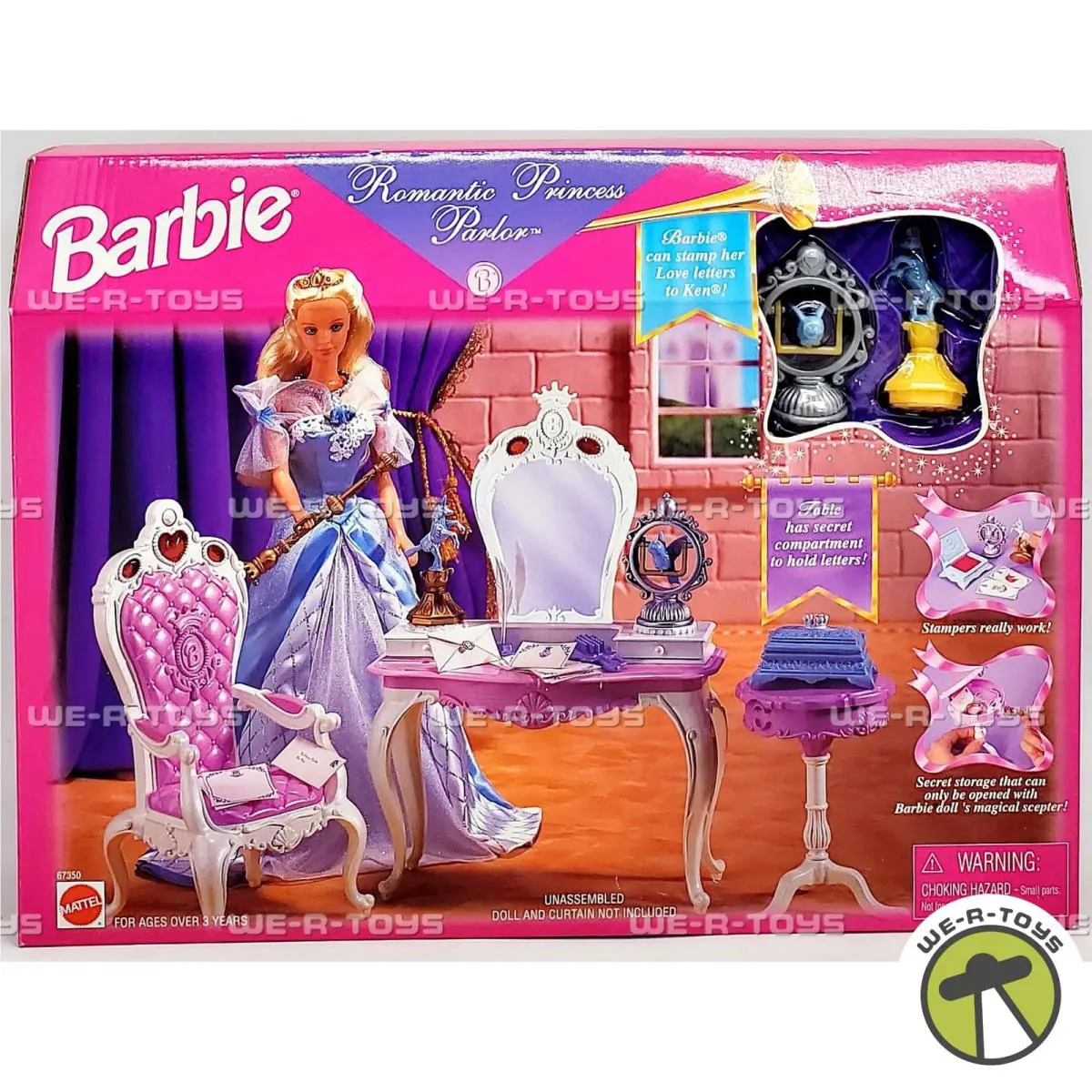 Barbie Romantic Princess Parlor Doll Furniture Playset 1998 Mattel 67350 Nrfb