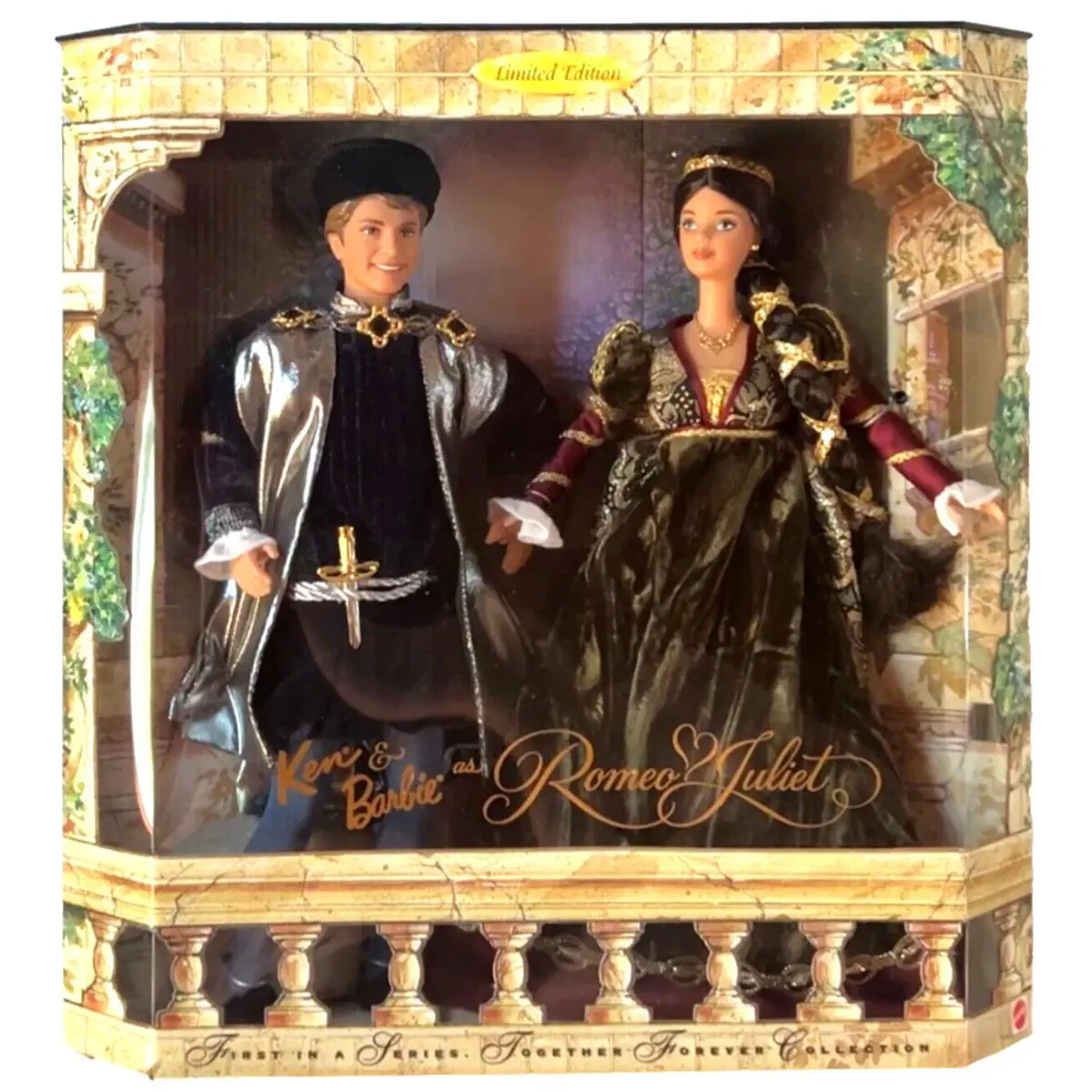 Ken and Barbie As Romeo and Juliet Dolls Vintage Mattel 1997 First In A Series
