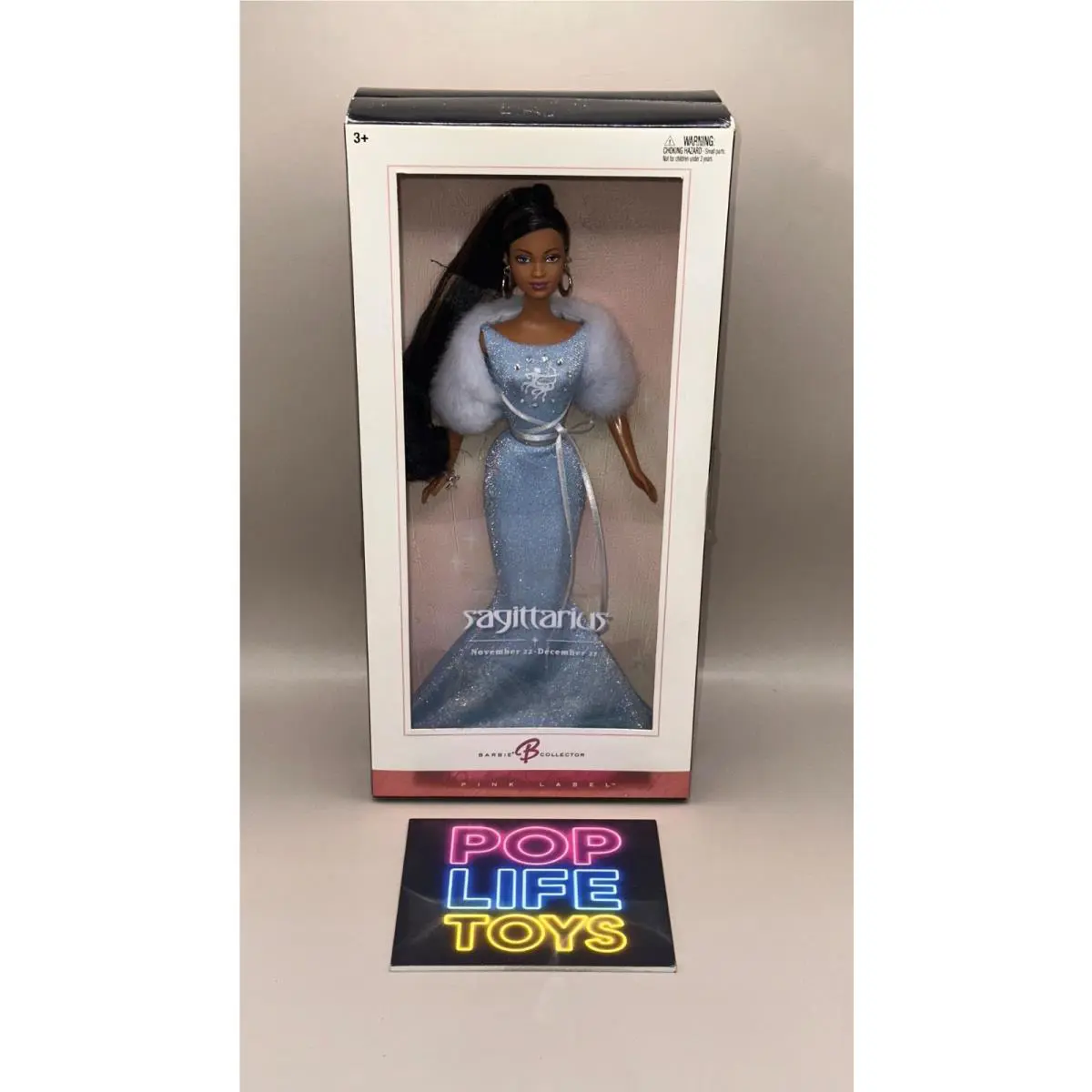 2004 Mattel Pink Label Sagittarius Barbie- African American C6249 Nrfb