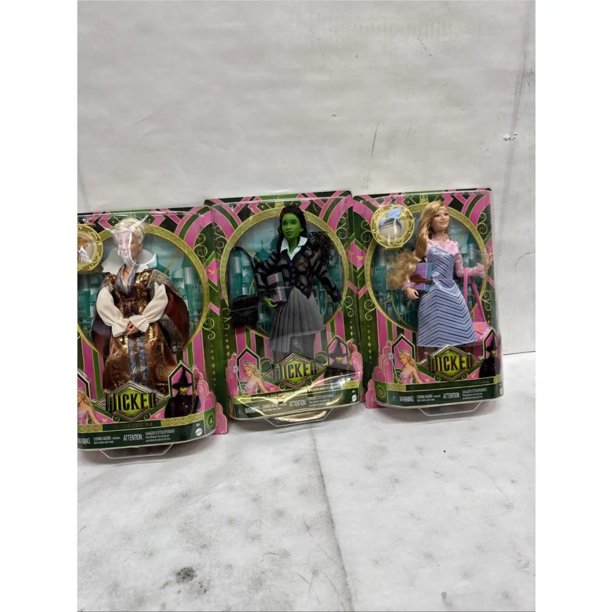 Wicked 3-Pack: Morrible Elphaba Galinda Fashion Dolls by Mattel 🆕