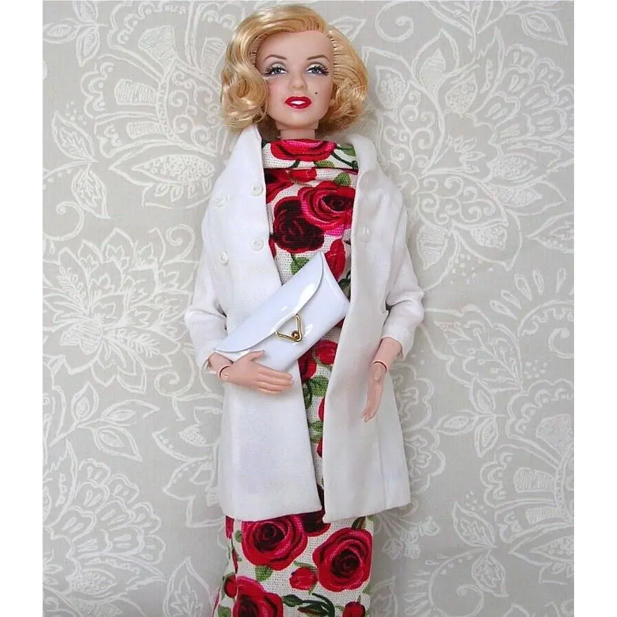 Barbie Marilyn Monroe Something`s Got to Give Articulated Doll Handmade Dress