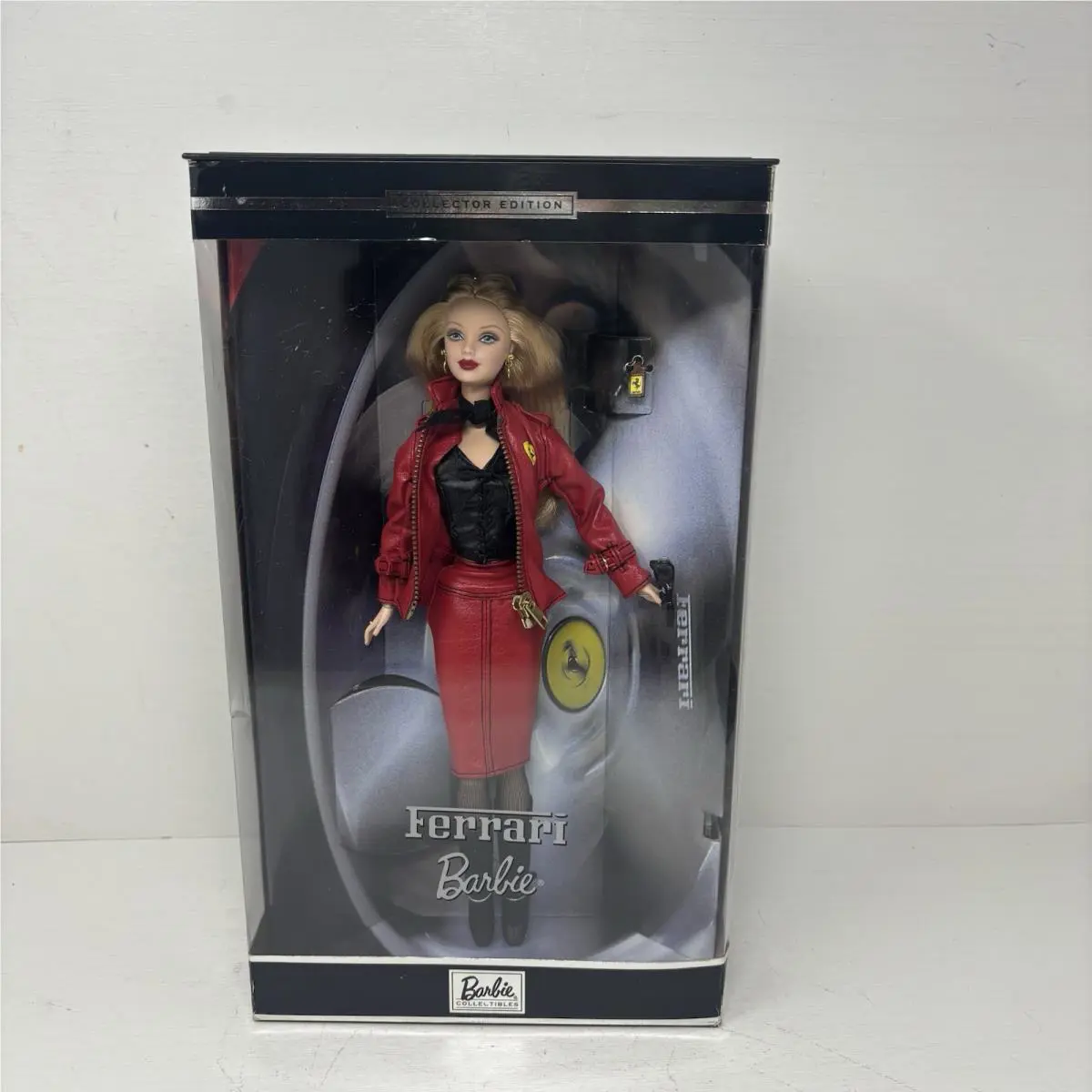 Ferrari Barbie Doll Collector Edition-red/black Leather Suit Black Box Mattel