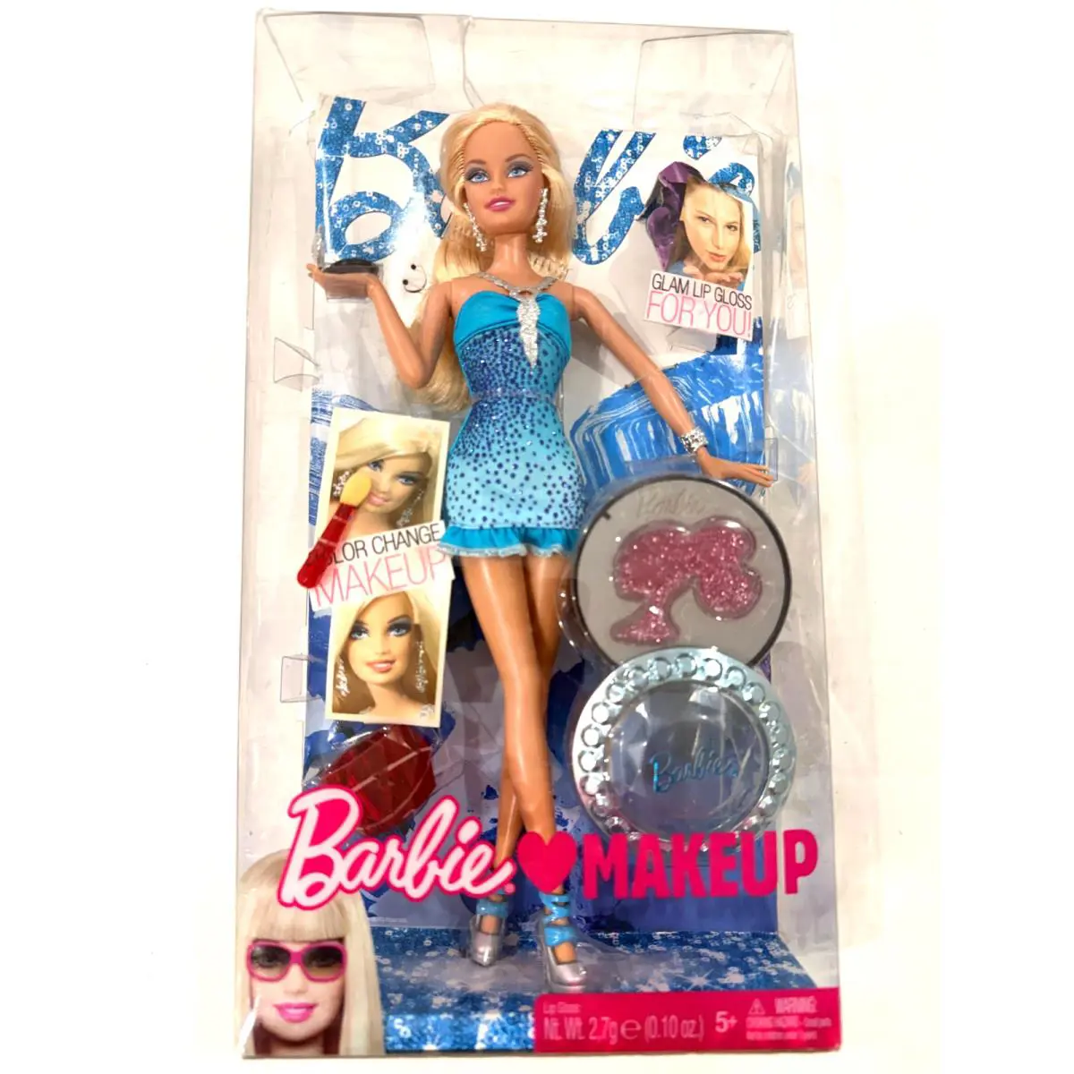 Barbie Fashion Doll Color Change Makeup Box Damage