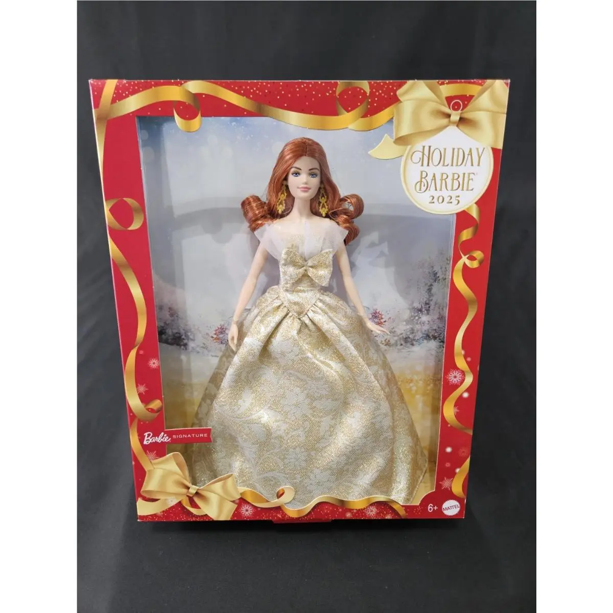 2025 Barbie Signature Holiday Fashion Doll Red Hair Freckles W/accessories Nrfb