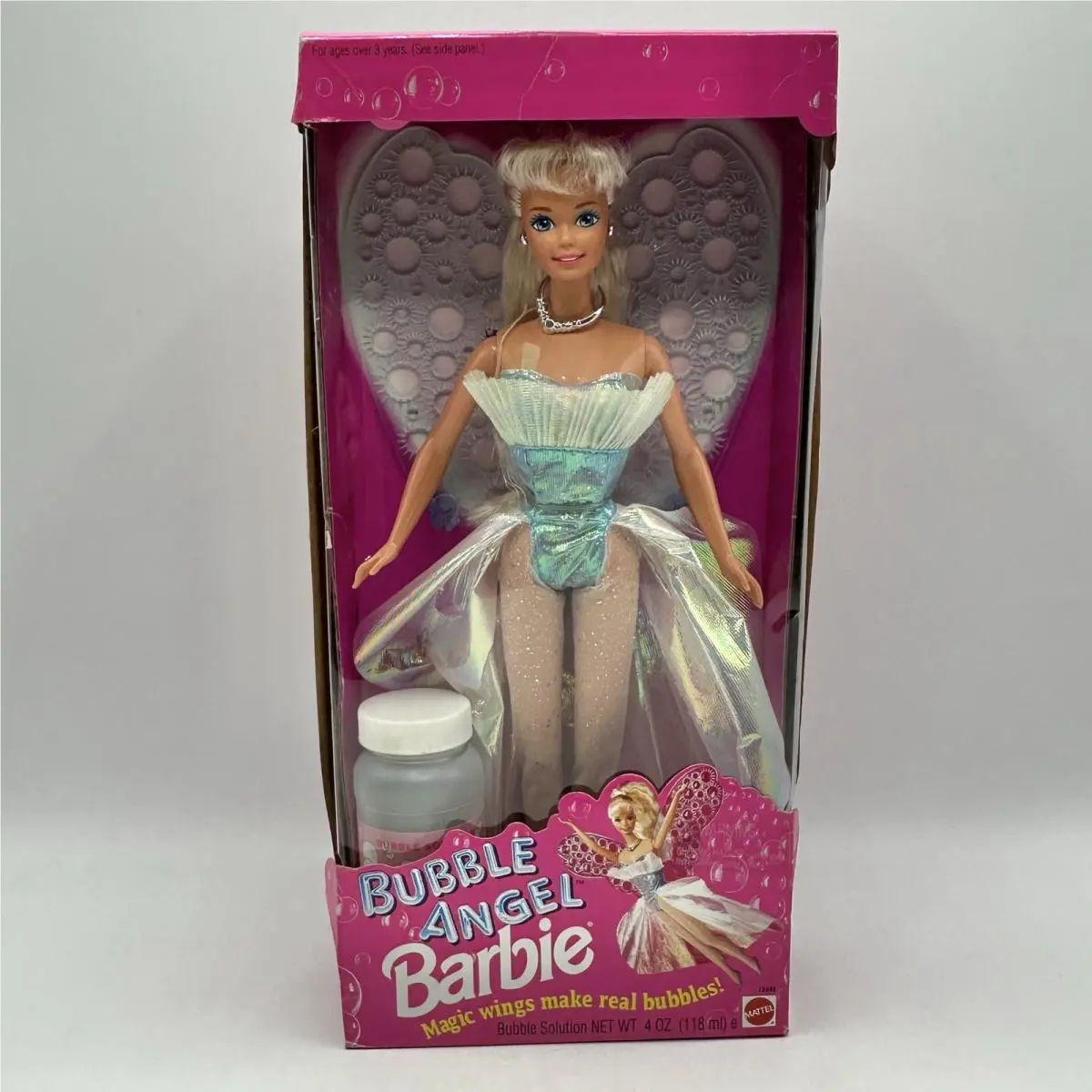 Vintage 1994 Mattel Bubble Angel Barbie Doll 12443 Nrfb /cb