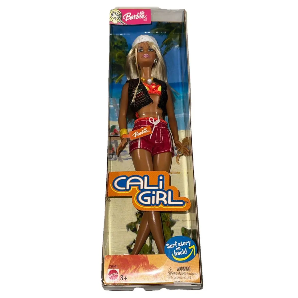 2003 Mattel Barbie Doll Cali Girl Surf Story