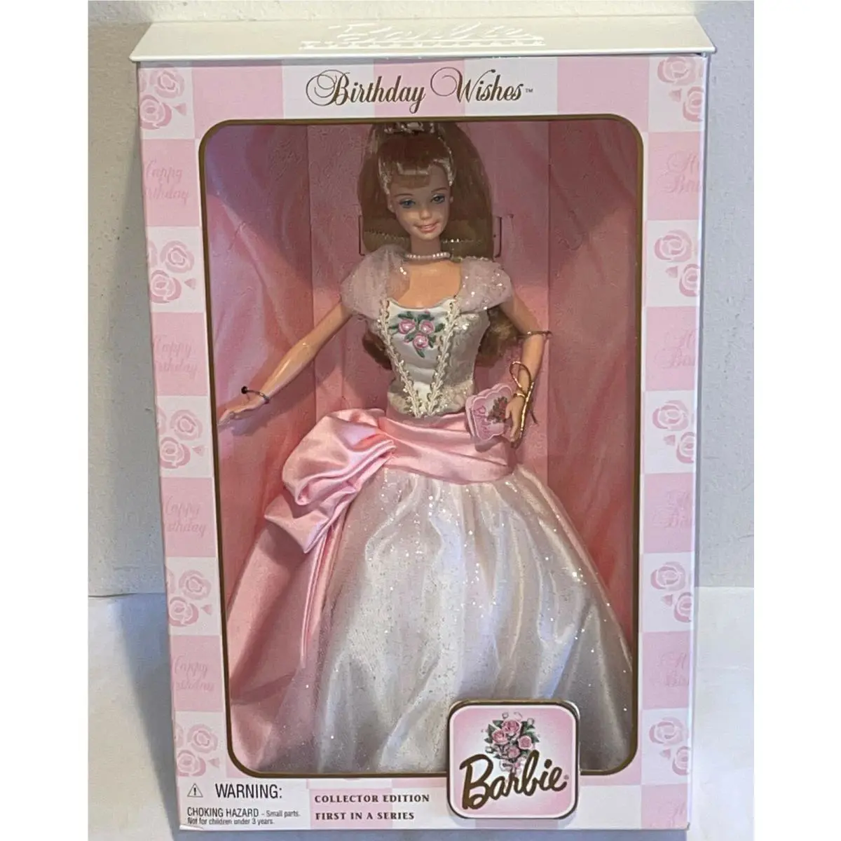 1998 Birthday Wishes Barbie Doll Mattel 1ST in Series Collector Edition 21128