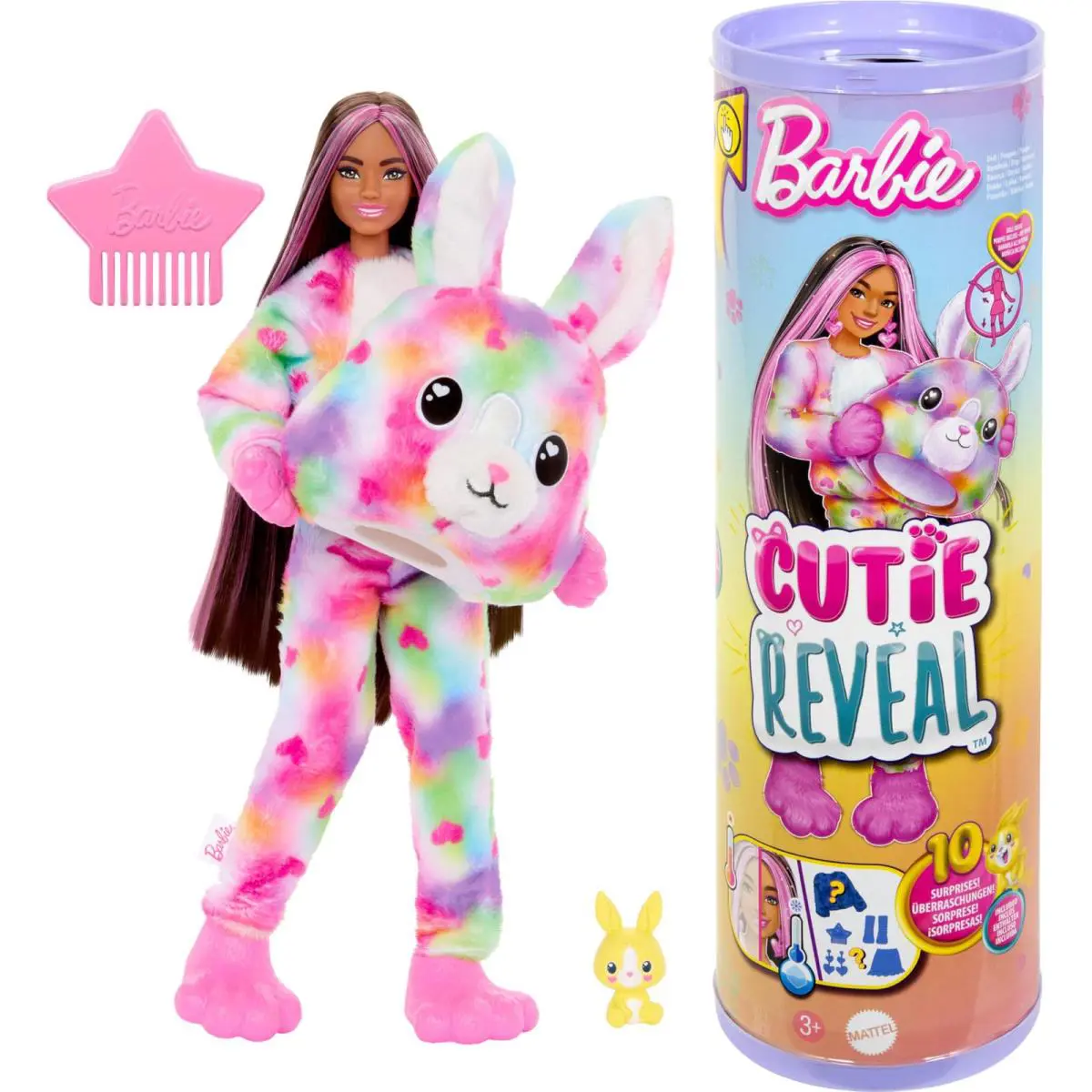 Barbie Cutie Reveal Doll Acc. Color Dream Series Tie-dyed Bunny 10 Surprise