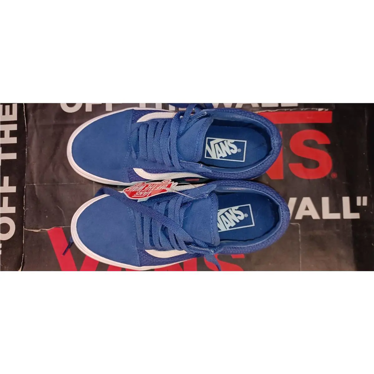 Vans shoes - Vans Woven Check Old Skool - VN0A3WKT45N - Blue White 3