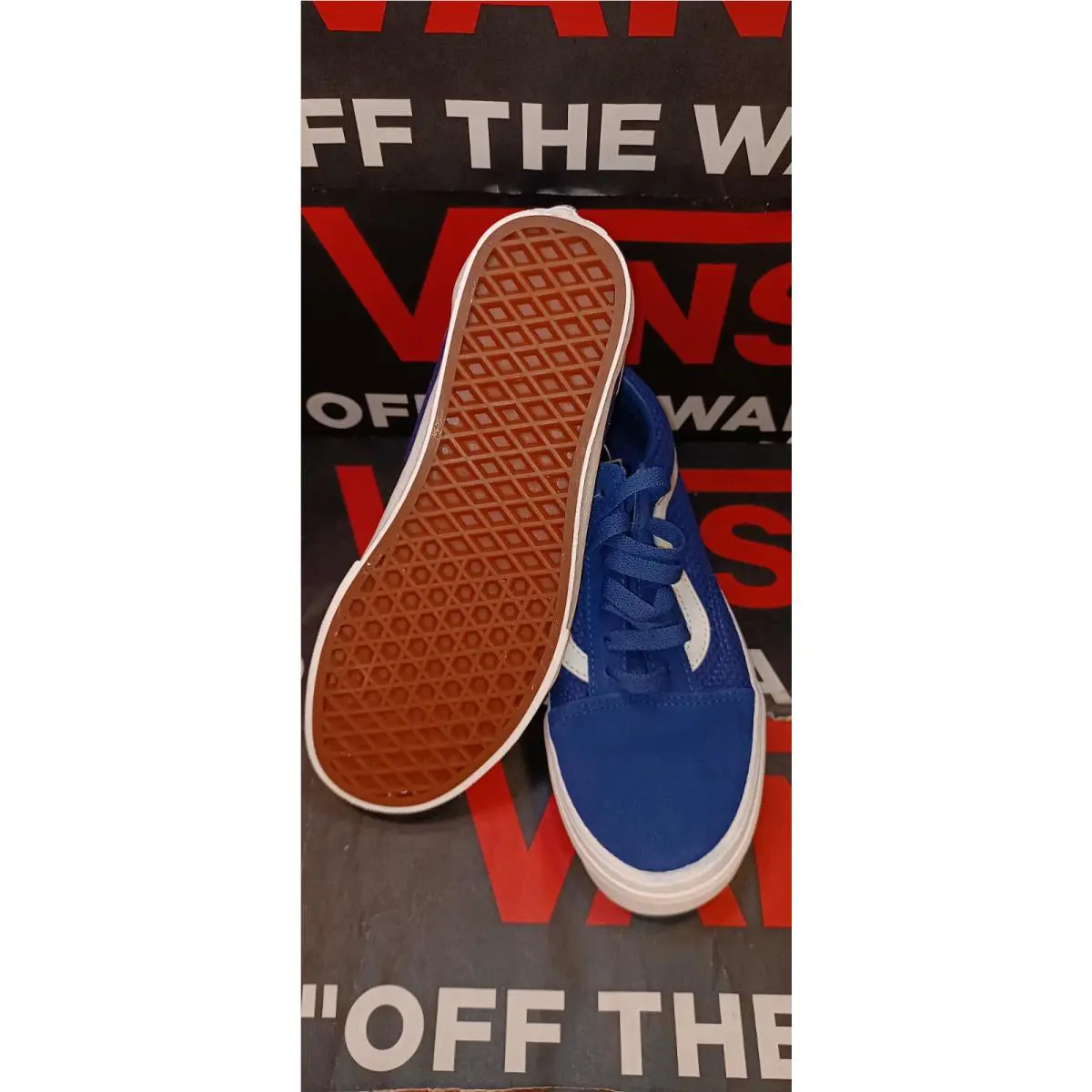 Vans shoes - Vans Woven Check Old Skool - VN0A3WKT45N - Blue White 4