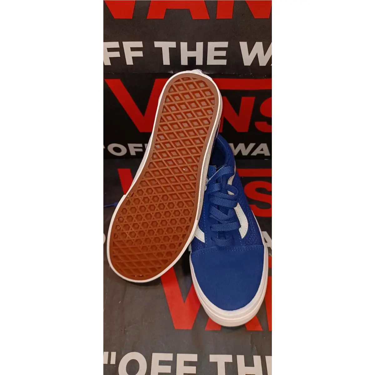 Vans shoes - Vans Woven Check Old Skool - VN0A3WKT45N - Blue White 5