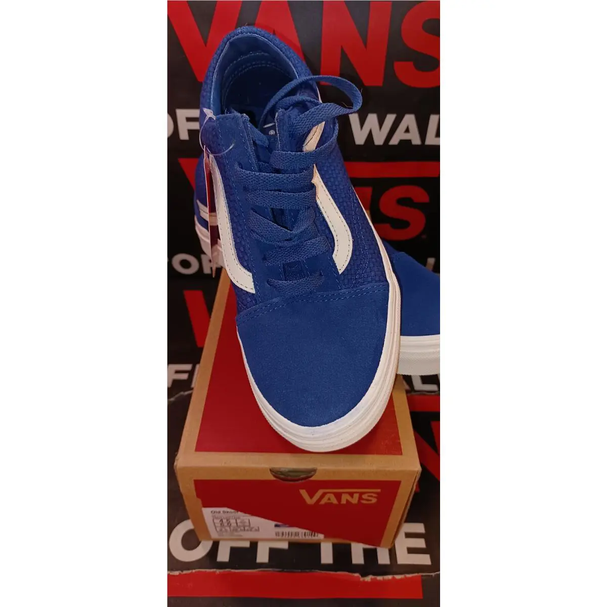 Vans shoes - Vans Woven Check Old Skool - VN0A3WKT45N - Blue White 7
