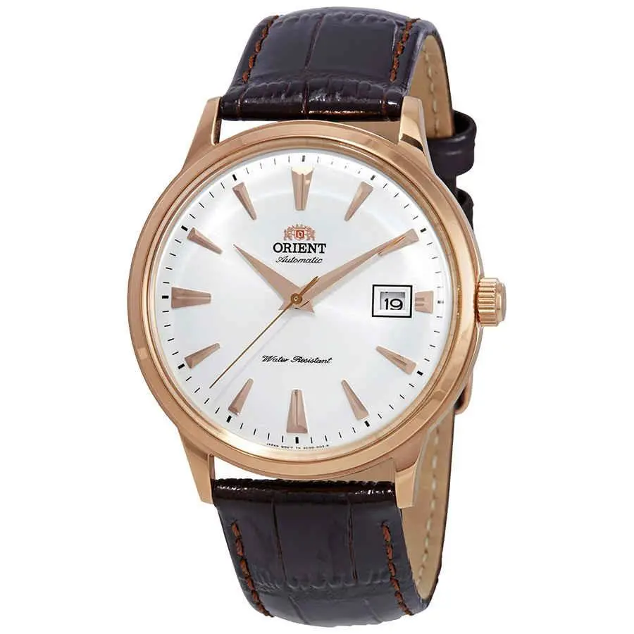 Orient FAC00002W0 TAC00002W0 Men Dress Mechanical Rose Gold Tone Case Strap WR - Band: Brown