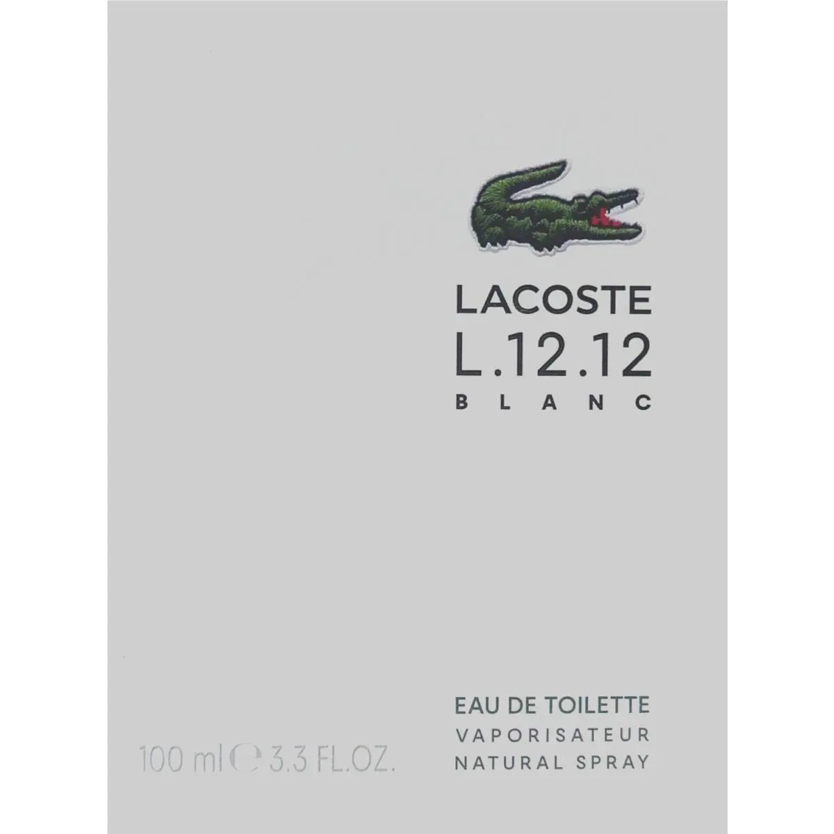 Lacoste Eau DE Lacoste L.12.12 Blanc Eau De Toilette Spray 3.3 Oz / 100 ml