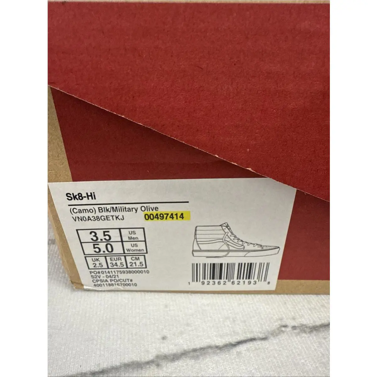 Vans shoes - VANS Sk8-Hi - Green, Manufacturer: White, Green 4