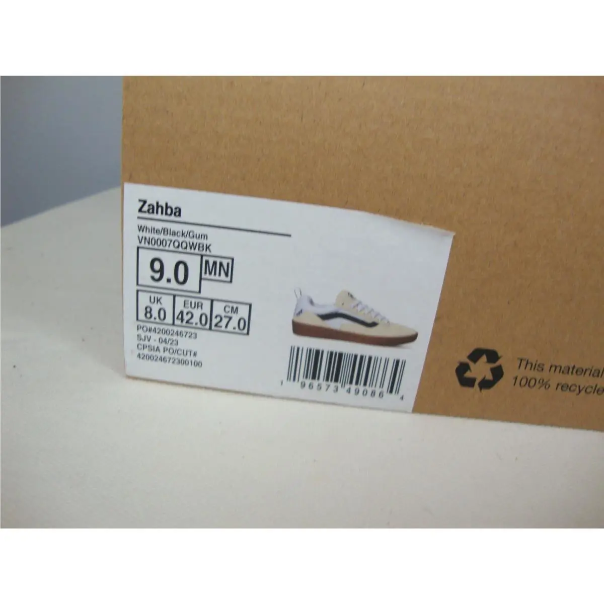 Vans shoes - VANS Zahba - Zahba - VN0007QQWBK - White (UPC: 196573490864) 7
