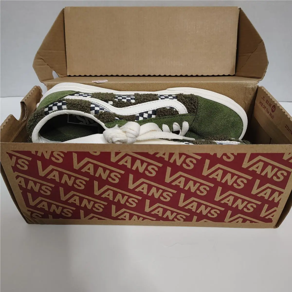 Vans shoes - VANS Old Skool - Old Skool - VN0007NTZBF - Tufted Check Loden Green (UPC: 196573430037) 0